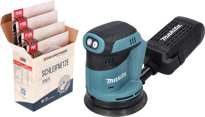 Actual product image Tool Brothers DBO 180 Z Cordless Random Orbit Sander 18 V 125 mm + Toolbrothers SPIDER Mains Abrasive Set - (Eccentric grinder)