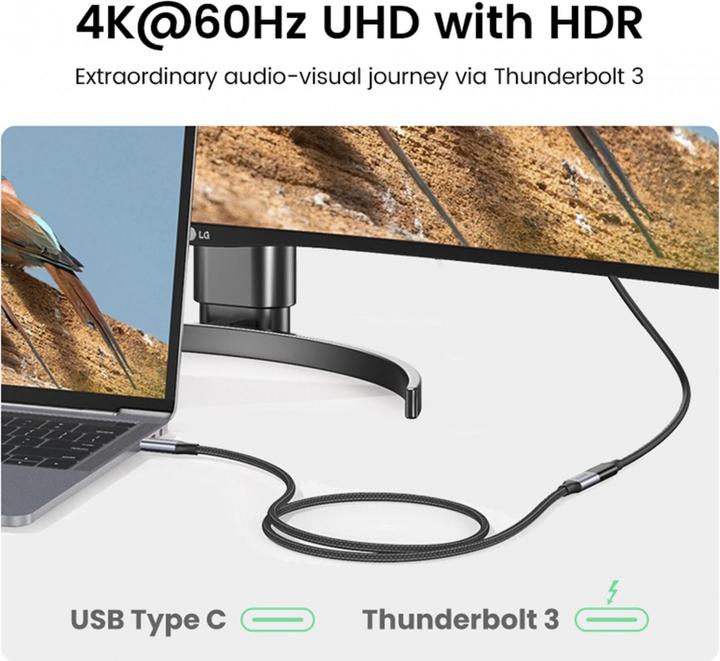 Produktbild Ugreen USB C – USB C (1 m, USB 3.1, 100 W)