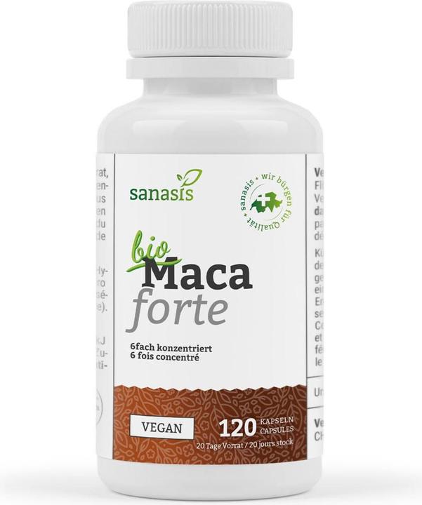 Image du produit Sanasis Bio Maca forte (120 pièce(s), Capsules, 72 g)