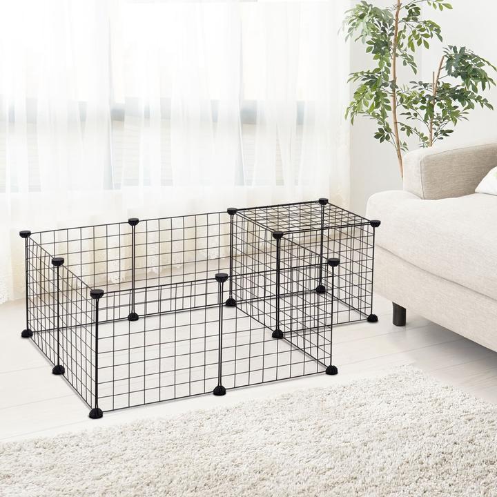 Image du produit PawHut Enclos extérieur avec grillage métallique