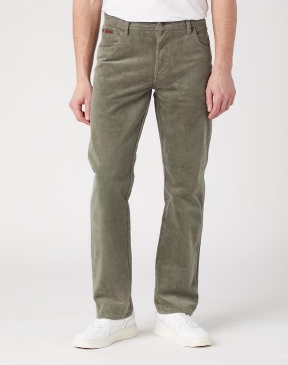 Actual product image Wrangler Texas Cord Pant Straight Fit Dusty Olive (W38/L30)