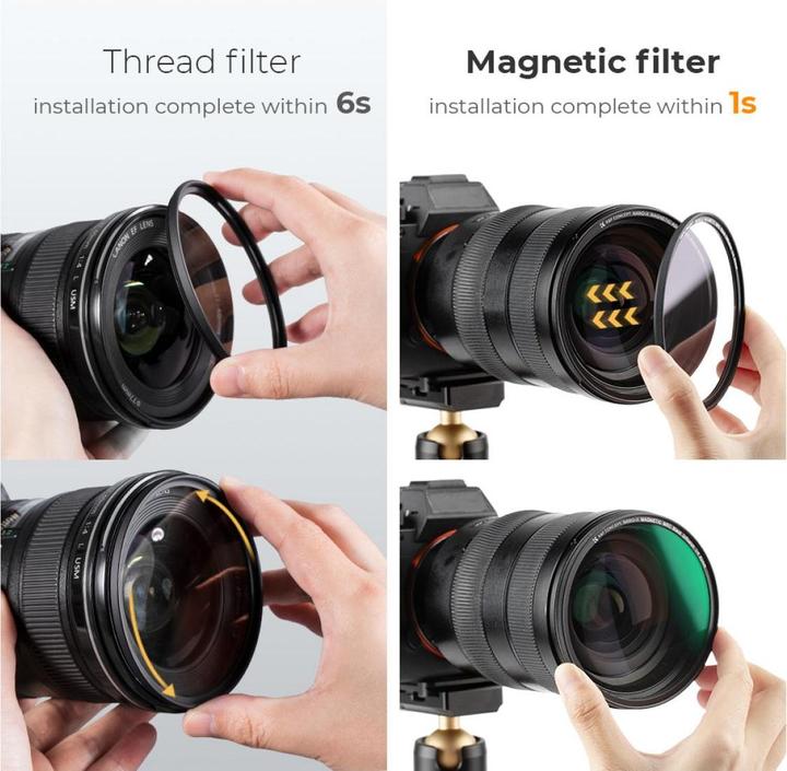 Produktbild K&F Concept Magnetic 1/8 Black Mist Filter Nano X 55mm (KF-1836) (Black Mist Filter, 55 mm)