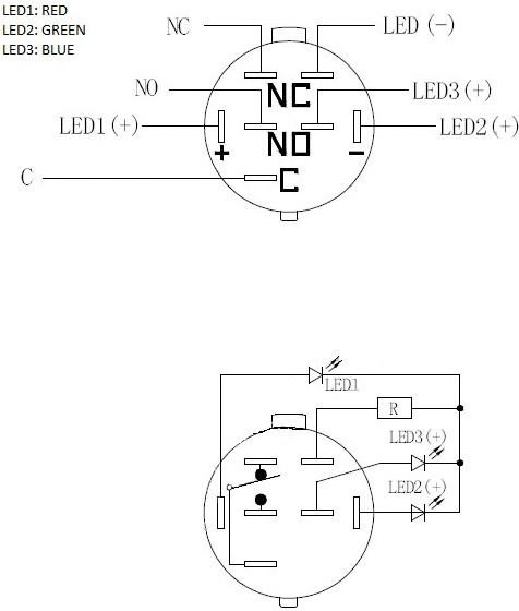 Produktbild DimasTech Vandalismusschalter/-taster 22mm, Silverline Dot - RGB