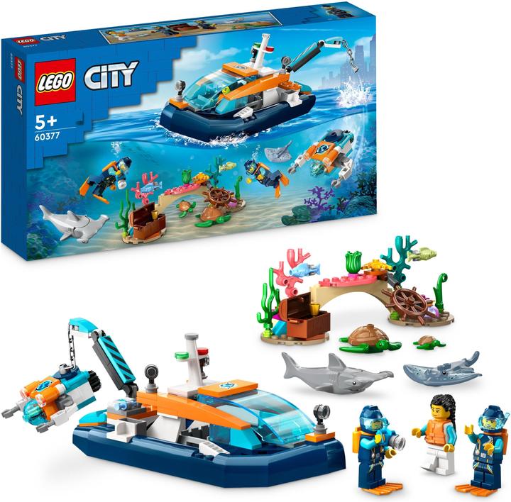 Actual product image LEGO 60377 Marine explorer boat (60377, LEGO City)