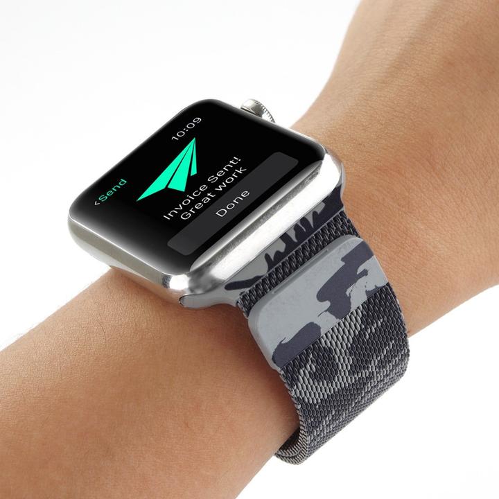Actual product image Cover-Discount Milanaise bracelet camouflage (42 mm, Stainless steel)