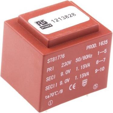 Produktbild Rs Pro PCB Transformer 2.3VA 2x9V