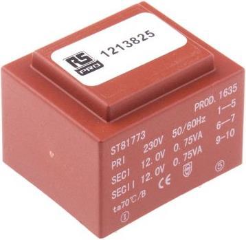 Produktbild Rs Pro PCB Transformer 1.5VA 2x12V