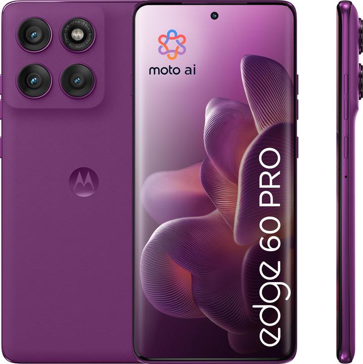 Image du produit Motorola Edge 60 Pro (512 Go, Pantone Sparkling Grape, 6.67", Double SIM, 50 Mpx, 5G)