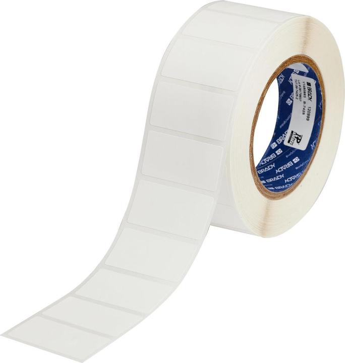 Image du produit Brady J40-137-2475, Film polyester pour jet d'encre, blanc, mat, 50.80 x 25.40 mm, permanent (750 E.)