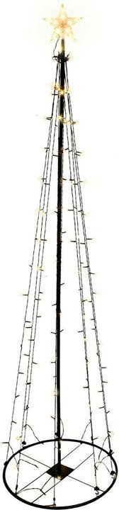 Inda-Exclusiv XL LED Metall Weihnachtsbaum mit Stern warmweiss 106 LEDs 180cm mit 8 Funktionen