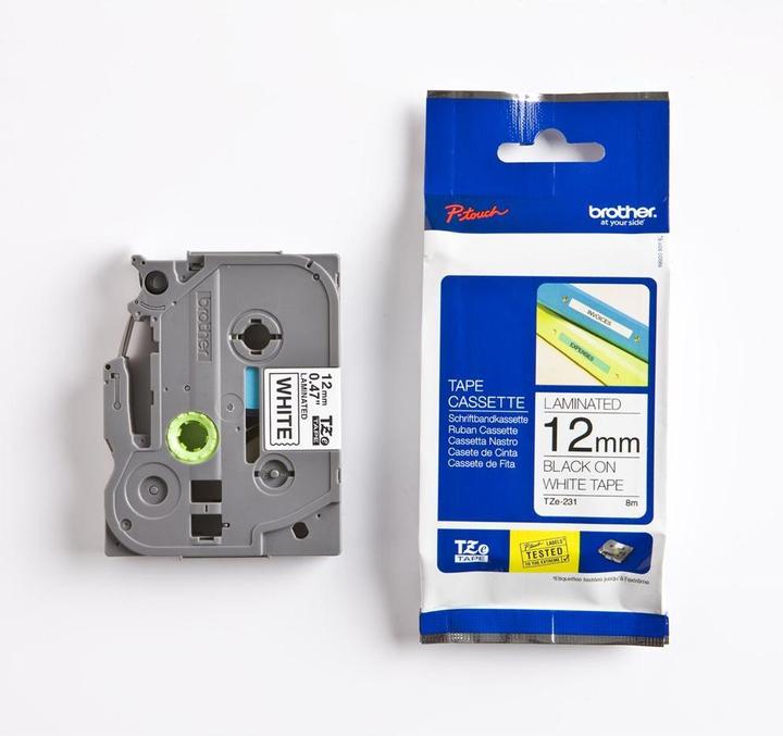 Actual product image Brother TZe-231S (1.20 cm, White, Black)