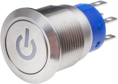 Actual product image Rs Pro 19mm,stainless,SPST,ltch,Pwr,W,220V