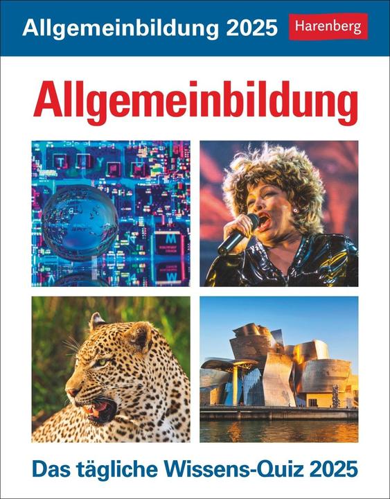 Produktbild Harenberg Allgemeinbildung Tagesabreisskalender 2025 - Das tägliche Wissens-Quiz (Harter Einband, Deutsch)