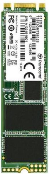 Actual product image Transcend Internal M.2 SATA SSD 2280 832S (512 GB, M.2 2280)