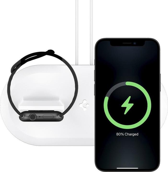 Actual product image Spigen Magfit Duo Apple Magsafe & Watch Charger Stand (5 W)
