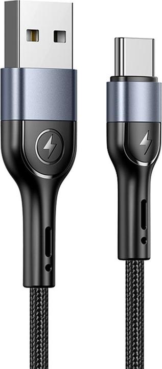 Produktbild Usams Kabel pleciony U55 2A USB-C czarny/black 1m SJ449USB01 (US-SJ449) (1 m, USB 3.2 Gen 1)