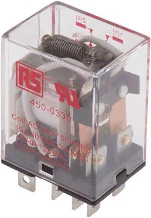 Actual product image Rs Pro Non indicating relay, 10A DPDT 240Vac