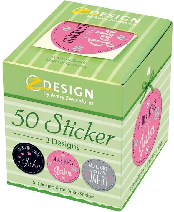 Actual product image Avery Sticker on roll New Year 50 pieces Grey / Pink / Black