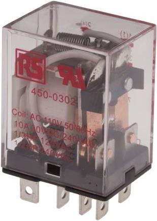 Actual product image Rs Pro Non indicating relay, 10A DPDT 110Vac