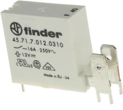 Actual product image Finder SPNO PCB power relay,16A 12Vdc coil
