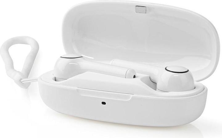 Actual product image Nedis Talk/Music 6h, 18h with charging cradle HPBT5055BK, white (6 h, Wireless)