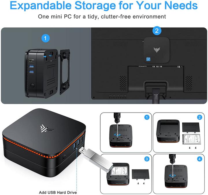 Actual product image NiPoGi Mini PC (Celeron J4105, 12+256GB)