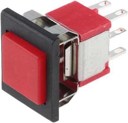 Produktbild Rs Pro Druckschalter rot mit Schwarzem Rahmen
