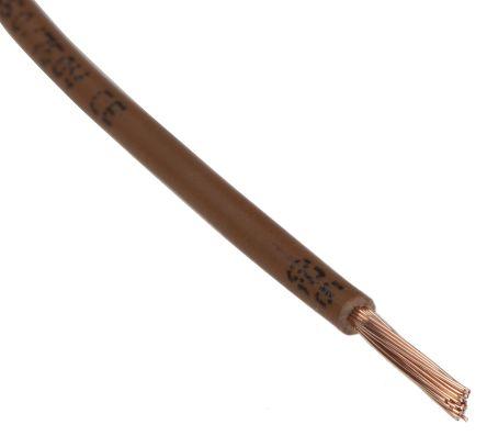 Actual product image Rs Pro 2491B 1.5mm brown LSHF equipment wire (100 m)