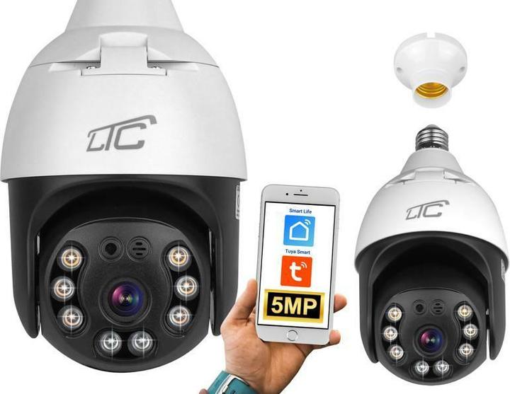 Actual product image Lasmex Internet Rotary Camera IP socket E27 IP65 PTZ 5Mpix 230V SMART LTC VISION