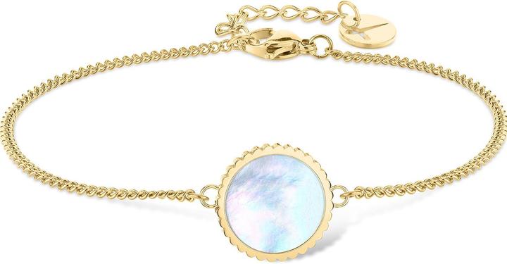 Tamaris Decent Mop Coin Gold Plated Mother of Pearl Bracelet TJ-0435-B-21 (21 cm, Edelstahl)