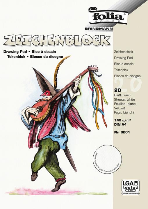 Produktbild Folia Zeichenpapier Block (A4, Weicher Einband)