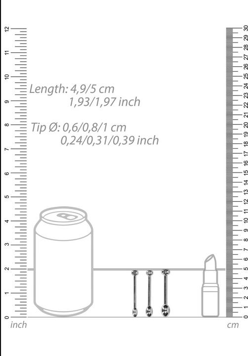 Actual product image Ouch! Urethral Sounding - Metal Plug Set