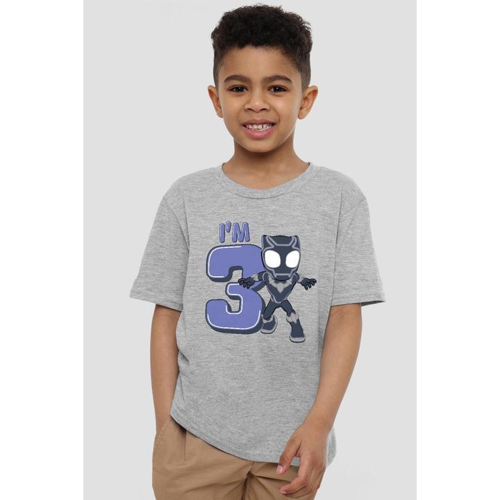 Actual product image Black Childrens/Kids Cute 3rd Birthday T-Shirt (128)