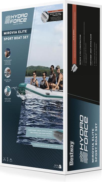 Actual product image Bestway Hydro Force Mirovia Elite 5-Person Inflatable Sport Boat Set 3.30 m (330 cm, 1 pers.)