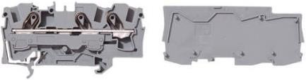 Actual product image Wago Din Rail Terminal 3 X 6 Mm2 Grey