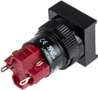 Image du produit Rs Pro Pushbutton switch,SPDT,square,latching