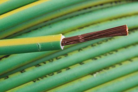 Actual product image Rs Pro 2491B 2.5mm green/yellow LSHF wire (100 m)