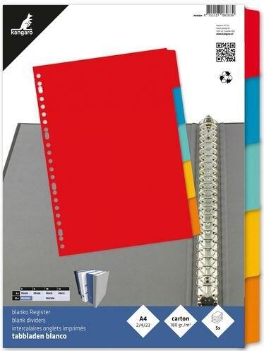 Actual product image Kangaro Blank index DIN A4 5-piece cardboard 23 holes PE405M