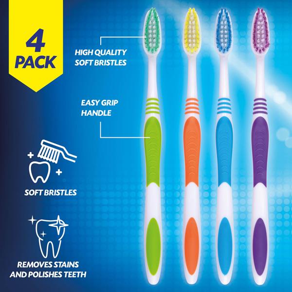 Produktbild Soft toothbrush 4as (4 x)