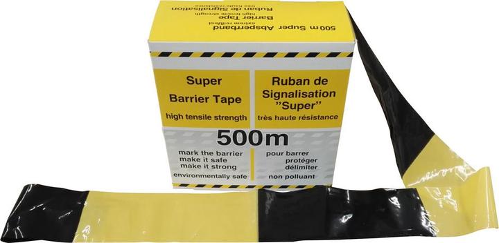 Actual product image HP Autozubehör Barrier tape L.500m W.80mm yellow/black blocked 500m/carton KELMAPLAST