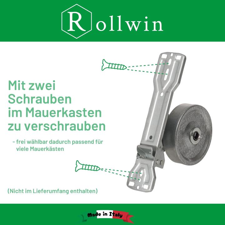 Produktbild Rollwin 2x Rolladen Gurtwickler Unterputz 165mm bis 185mm Lochabstand anpassbar für Mauerkasten mit