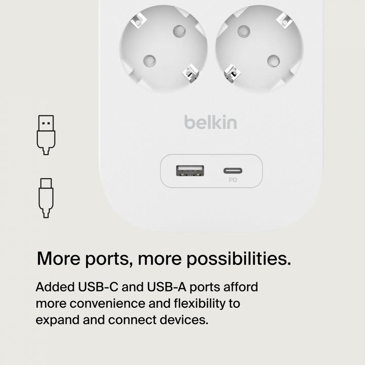 Immagine prodotto Belkin Protezione contro le sovratensioni Surgemaster (8 x, 2 m)