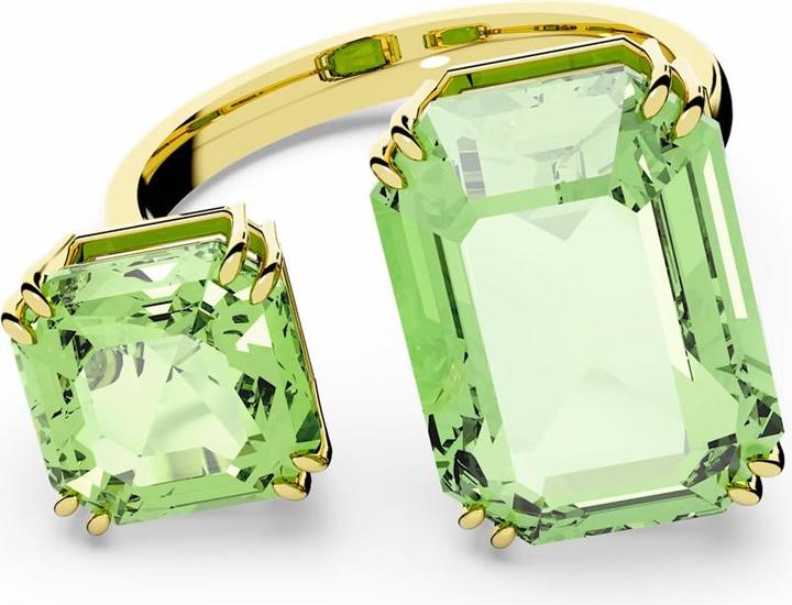 Produktbild Swarovski Millenia Offener Ring Oktagon Schliff Grün Gold (60)