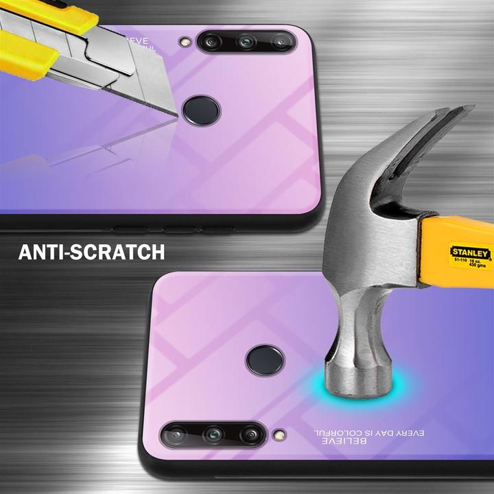 Actual product image Cadorabo TPU 2 colors glass cover (Huawei P40 Lite E)