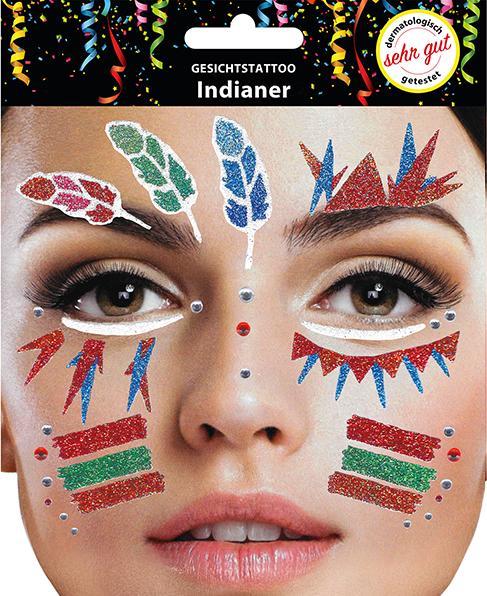 Produktbild Sombo Gesichts Tattoo Indianer