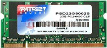 Image du produit Patriot ligne de signature (1 x 2GB, 800 MHz, DDR2-RAM, SO-DIMM)
