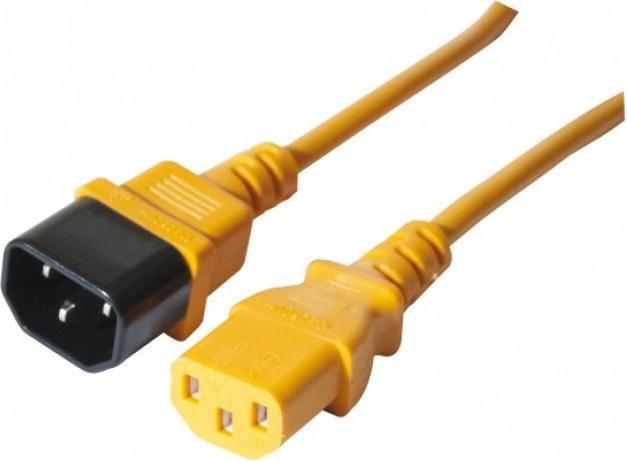 Produktbild Exertis Connect Kaltgeräte-Verlängerungskabel, IEC C13, orange, 1,8m (1.80 m, C14, C13)