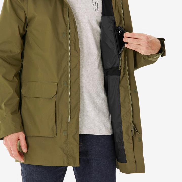 Image du produit Quechua Veste longue de randonnée homme, NH500 olive (XXL)