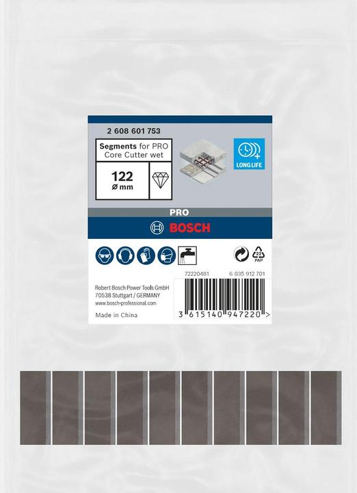 Produktbild Bosch Professional Zubehör PRO Core Cutter wet, 122 x 10 mm, 1 1/4-Zoll-UNC (122 Millimeter)