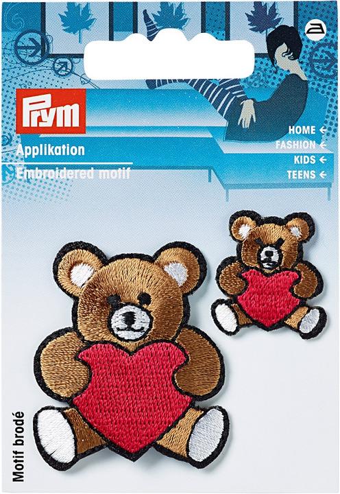 Immagine prodotto Prym Applicazione Teddy, con cuore, piccolo e grande (2 x)
